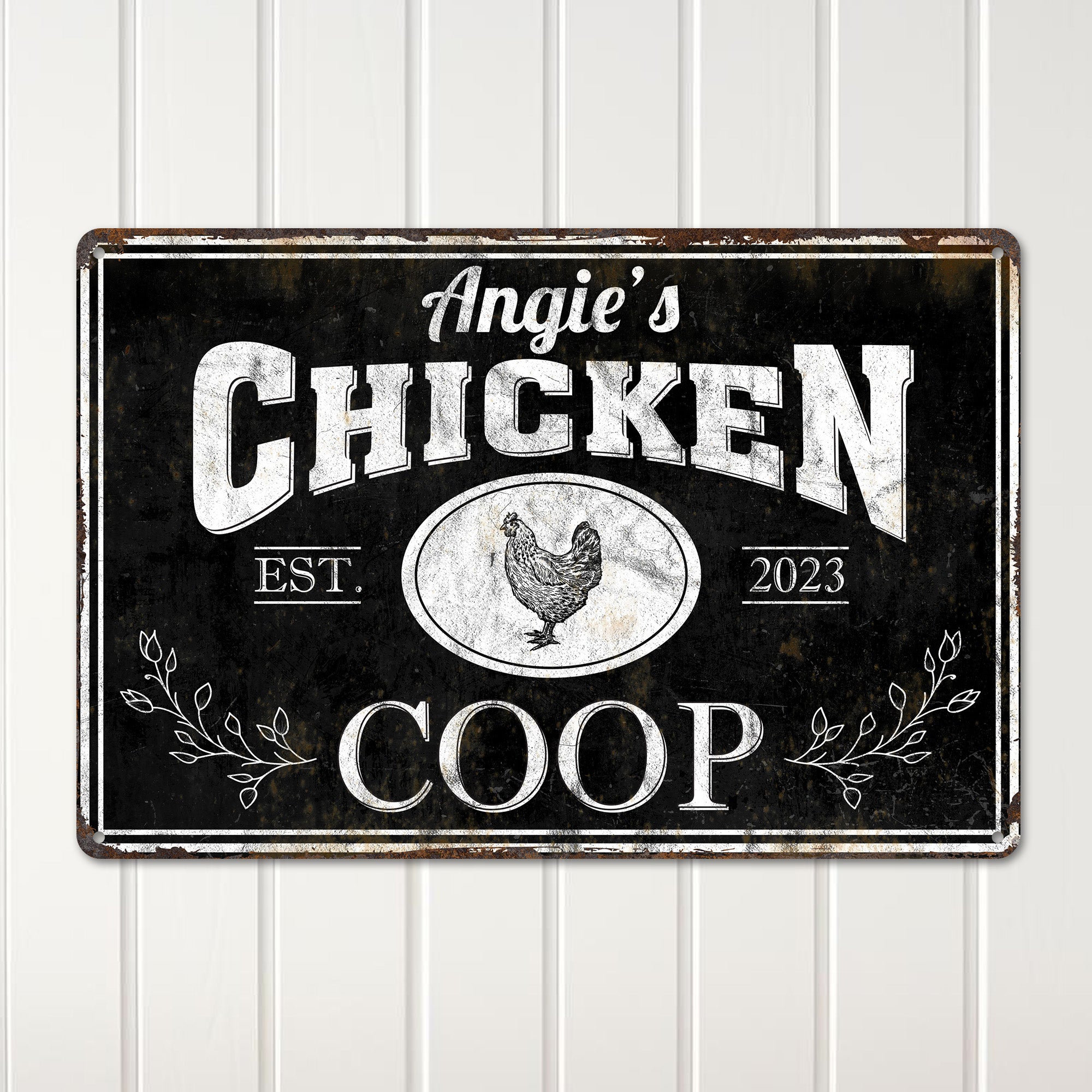 Personalized Rustic Metal Chicken Coop Sign - Custom Farmhouse Decor for Bird Lovers - Perfect Gift for Gardeners and Farm Enthusiasts - Image 2