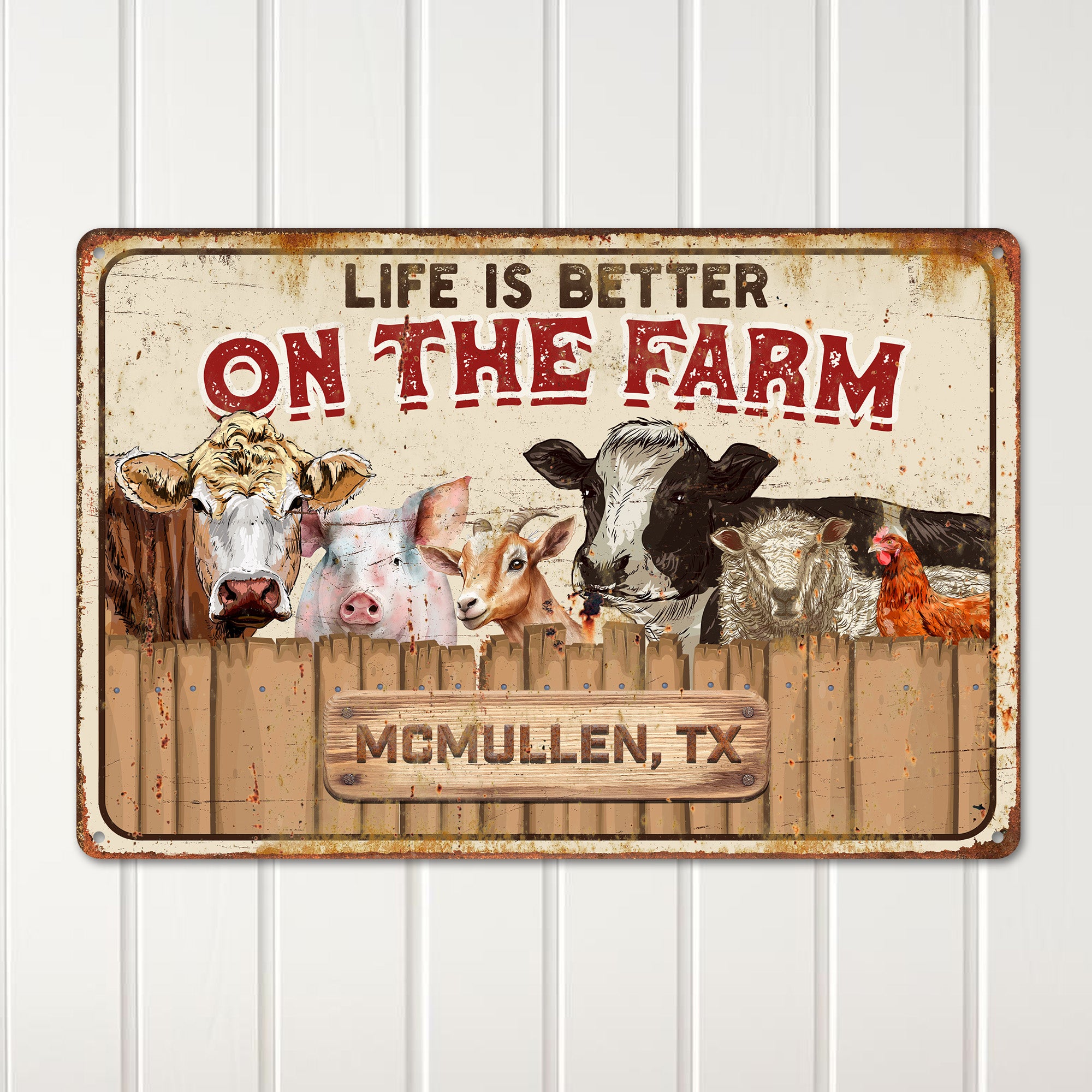 Personalized Vintage Farm Life Metal Sign - Custom Nameplate for Country Living Lovers & Farmhouse Décor - Image 2