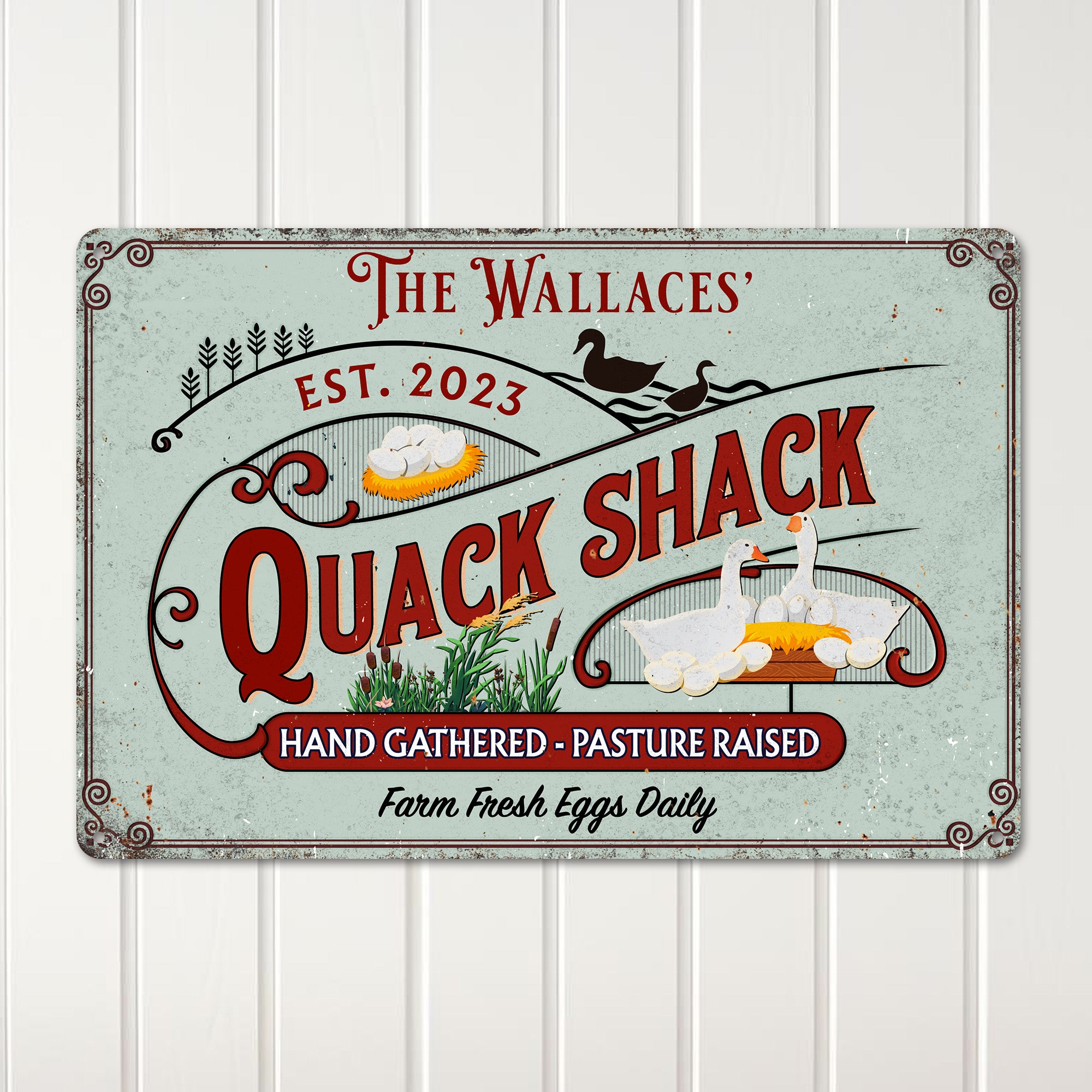 Personalized Duck Farm Metal Sign – Custom Quack Shack Decor for Farmhouse Lovers, Perfect for Family Gifts - Image 2