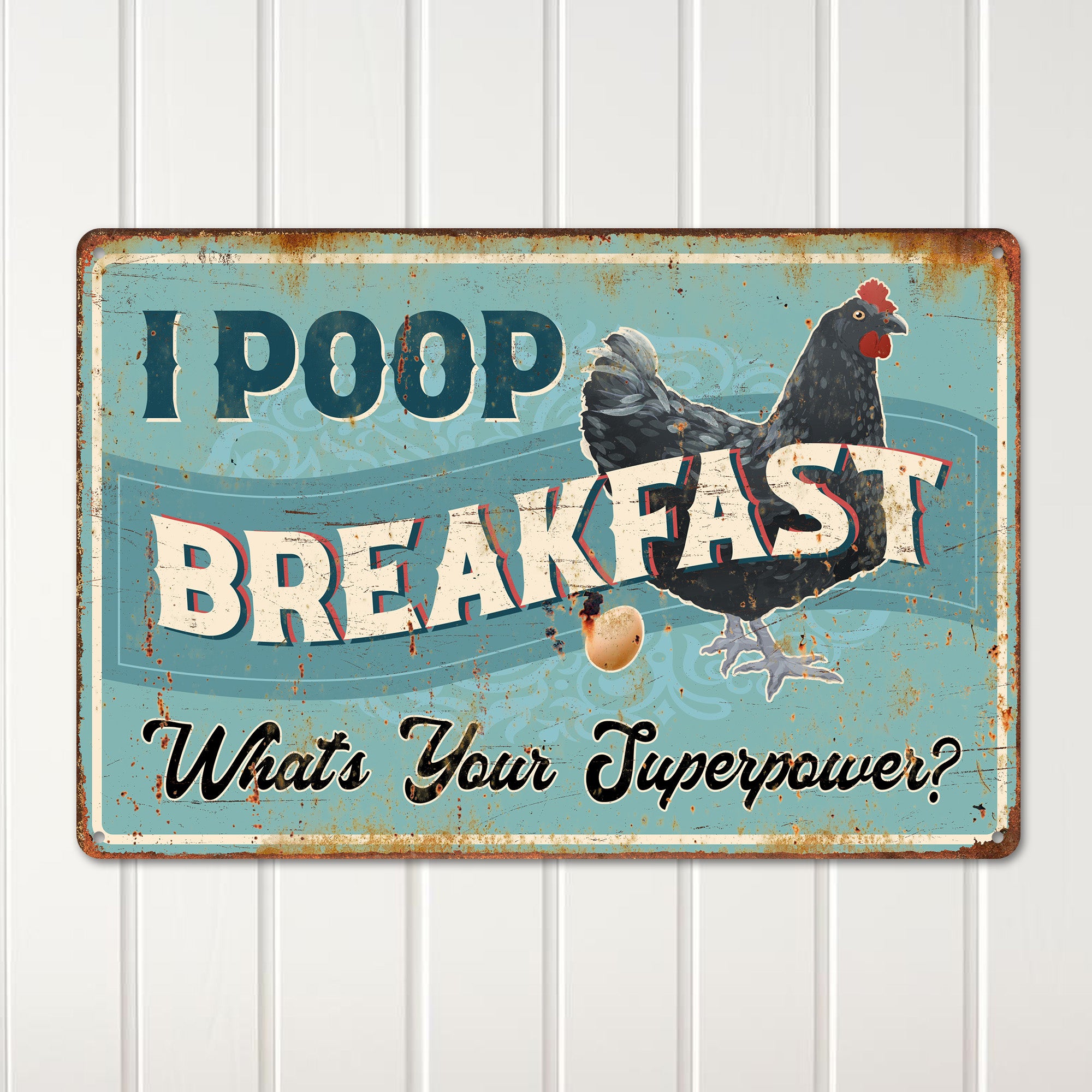 Personalized Rustic Chicken Metal Sign – Custom Kitchen Décor Perfect for Farmhouse Lovers and Unique Gift Giving - Image 2