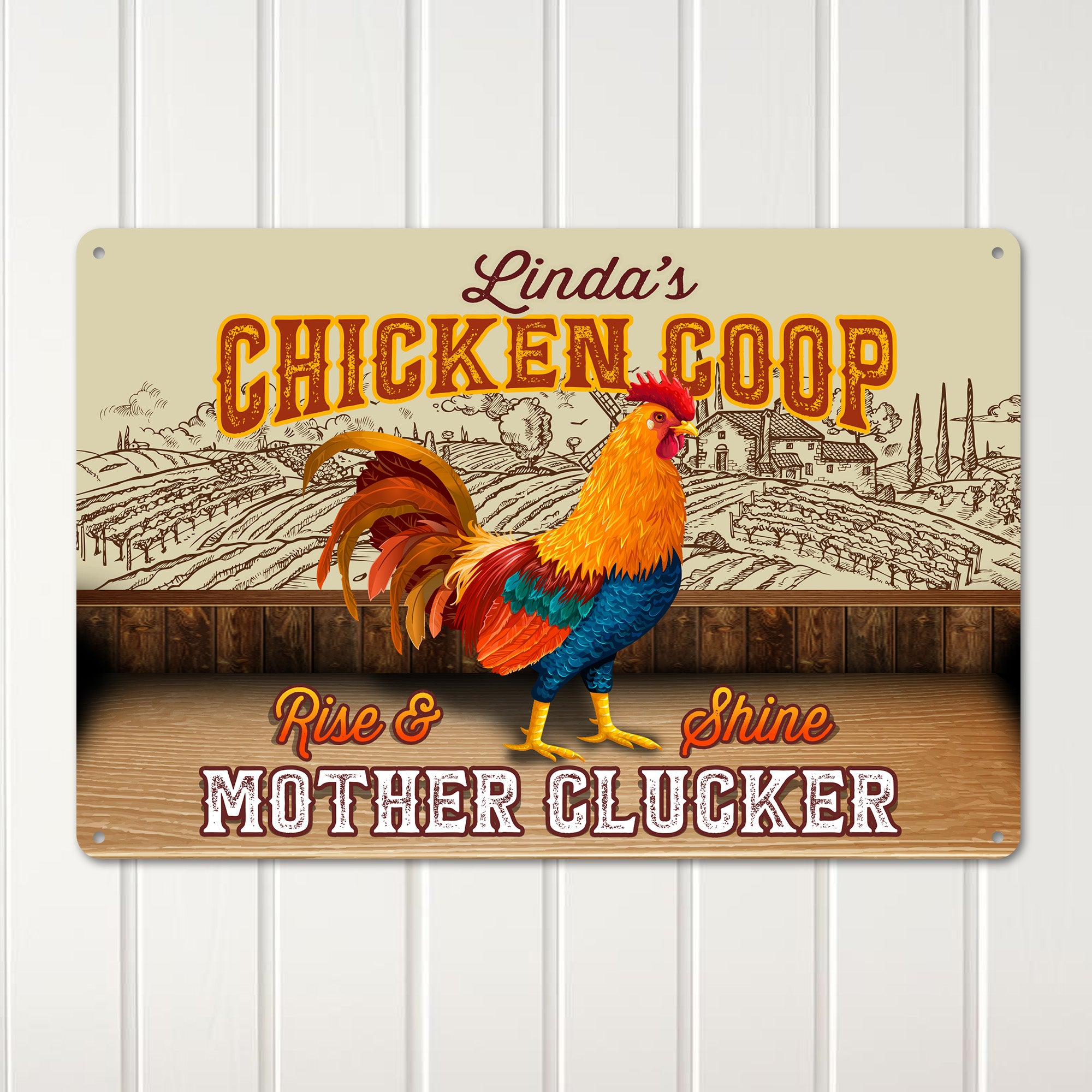 Personalized Rustic Metal Chicken Coop Sign - Custom Name Decor for Farmhouse Charm and Unique Gift Gifting - Image 3