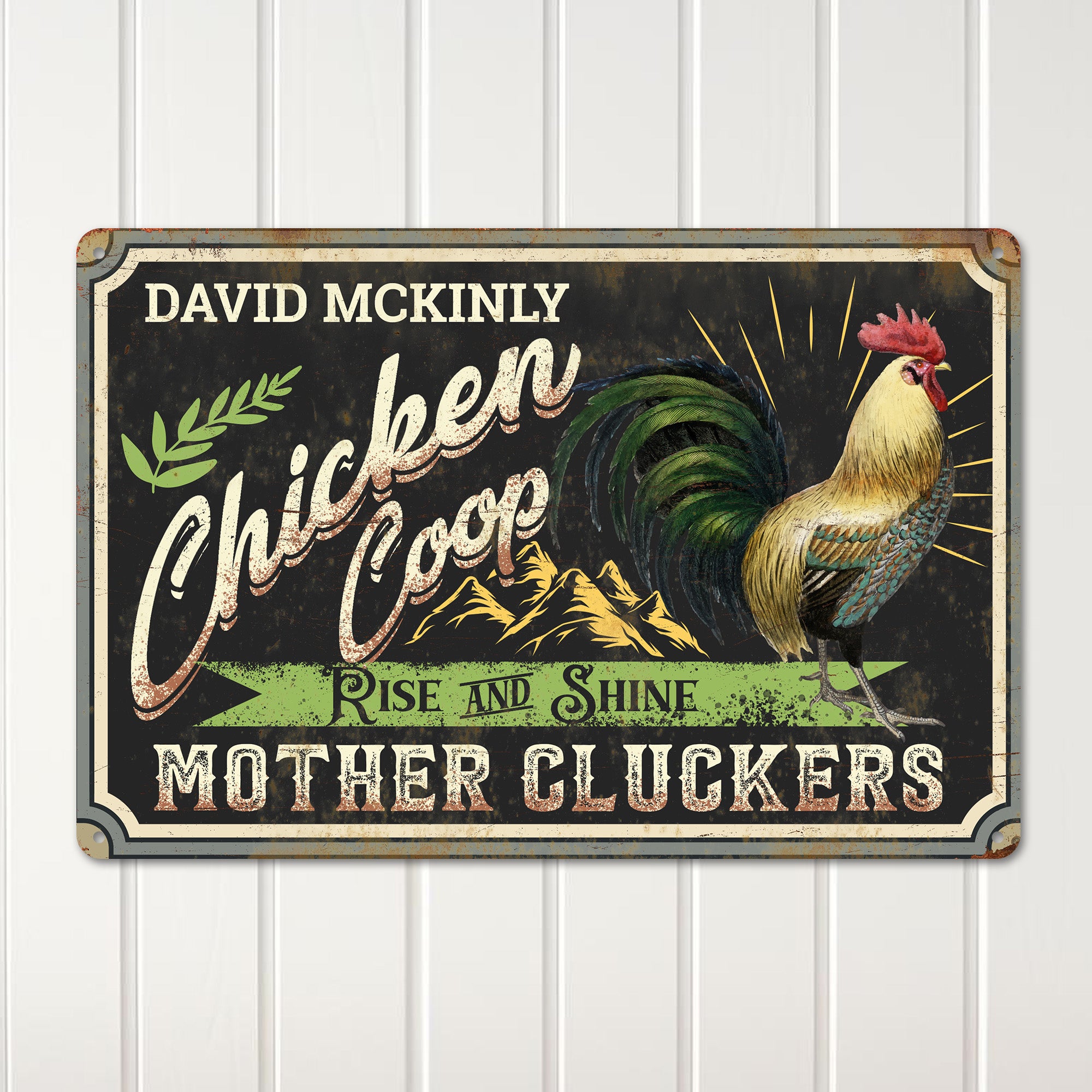 Personalized Rustic Chicken Coop Metal Sign – Custom Farmhouse Decor for Chicken Lovers, Perfect Gift for Mom or Dad - Image 2