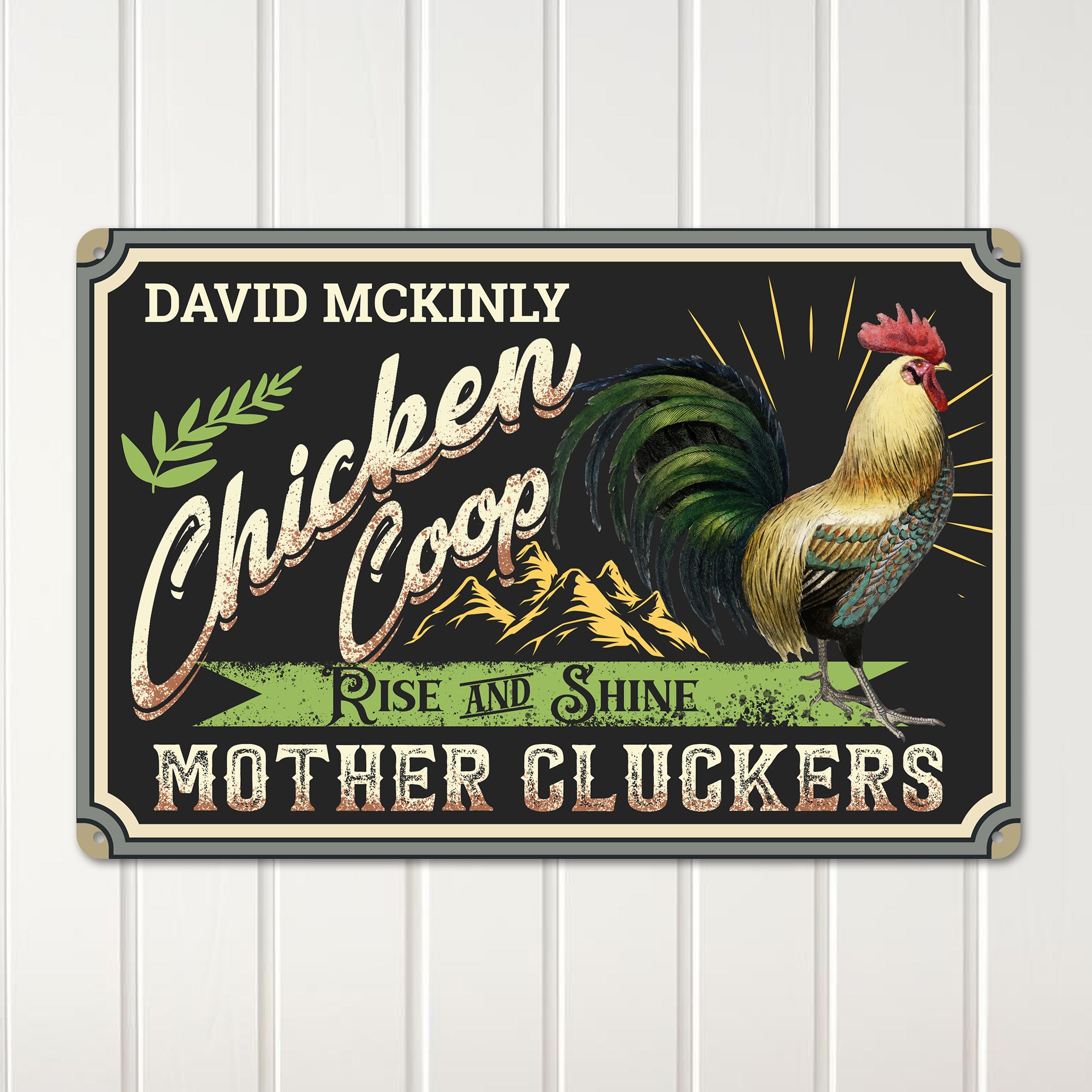 Personalized Rustic Chicken Coop Metal Sign – Custom Farmhouse Decor for Chicken Lovers, Perfect Gift for Mom or Dad - Image 3