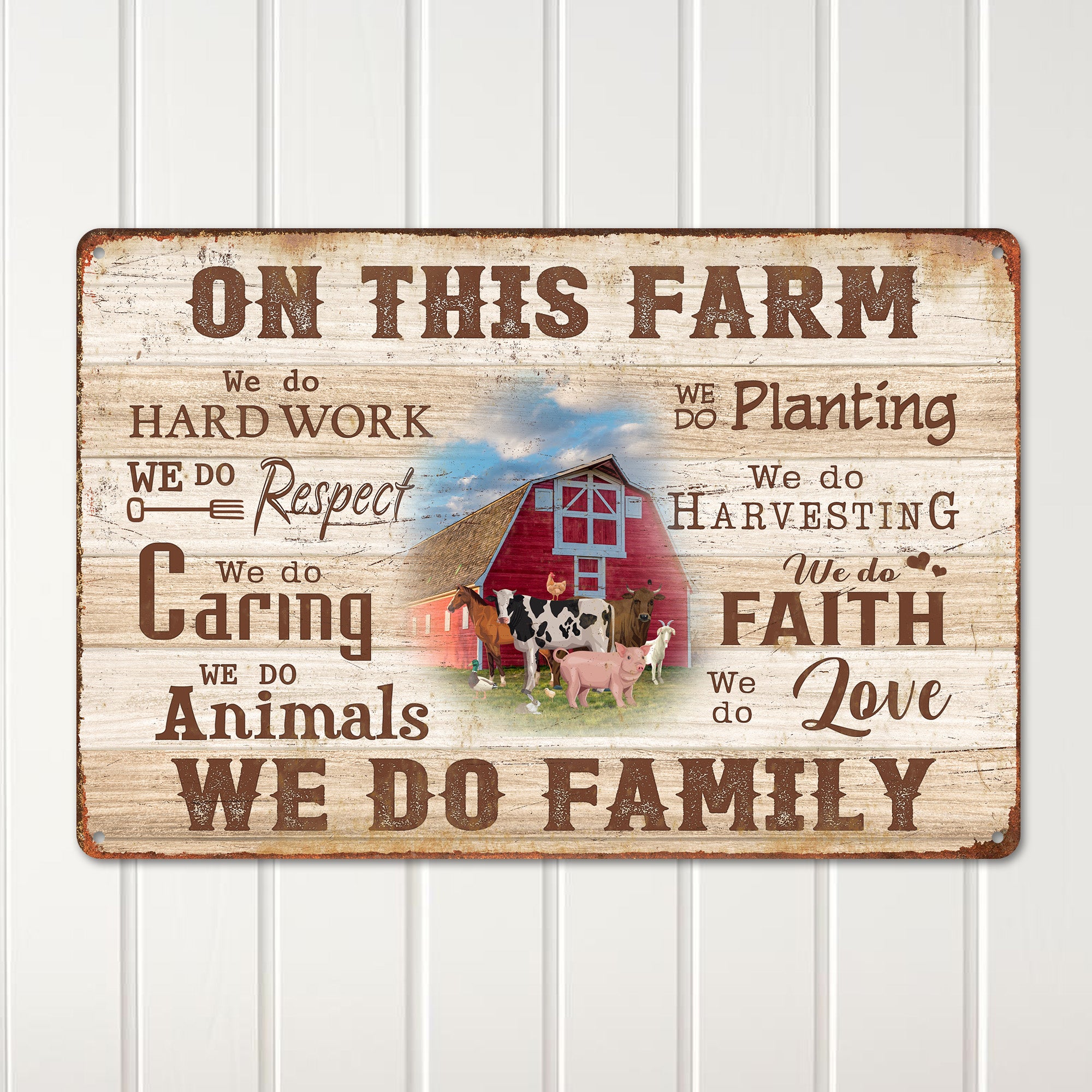 Personalized Farmhouse Metal Sign with Heartfelt Message - Customizable Rustic Decor for Family, Farmers, and Nature Lovers - Image 2