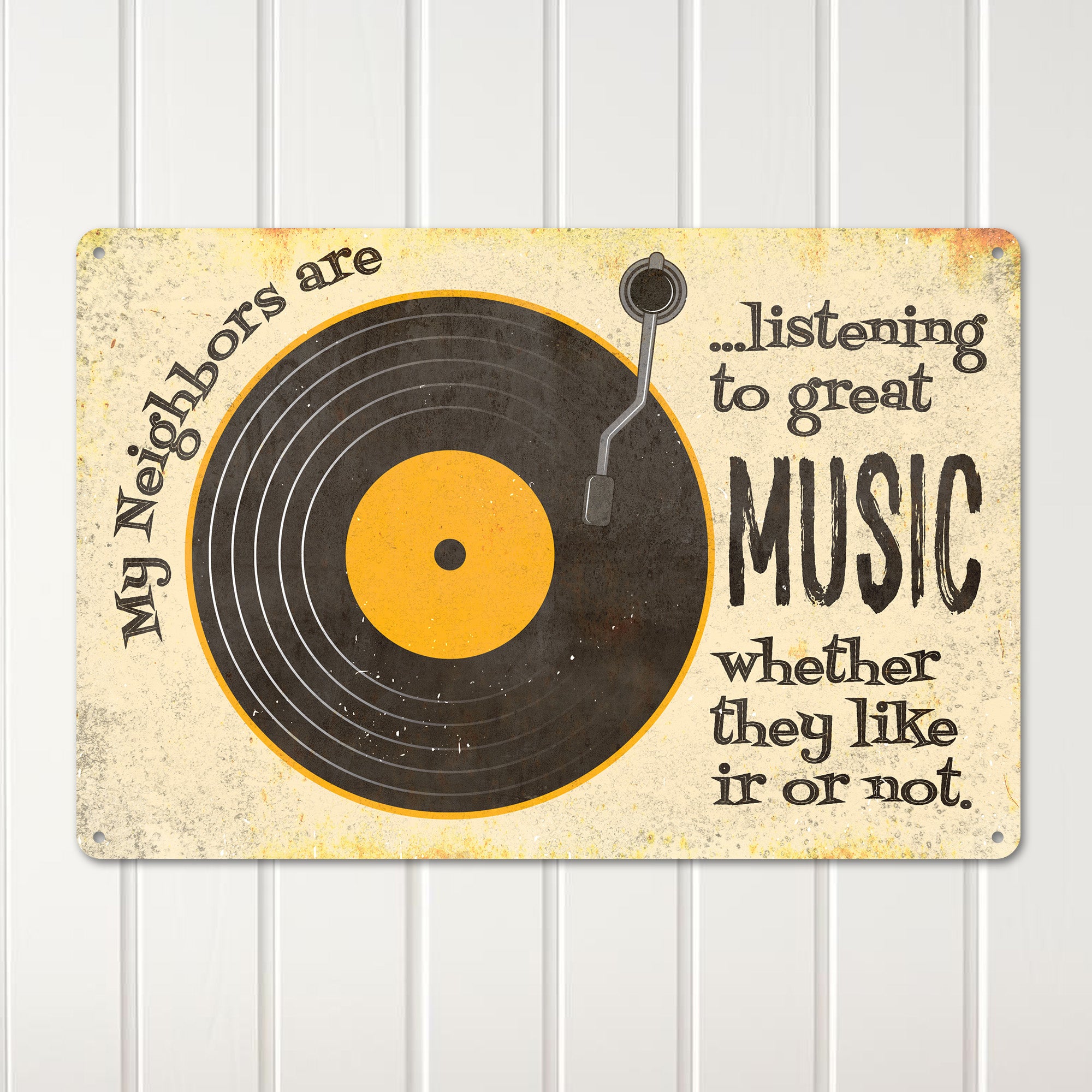 Personalized Retro Record Player Metal Sign - Unique Home Decor & Perfect Gift for Music Lovers - Image 2