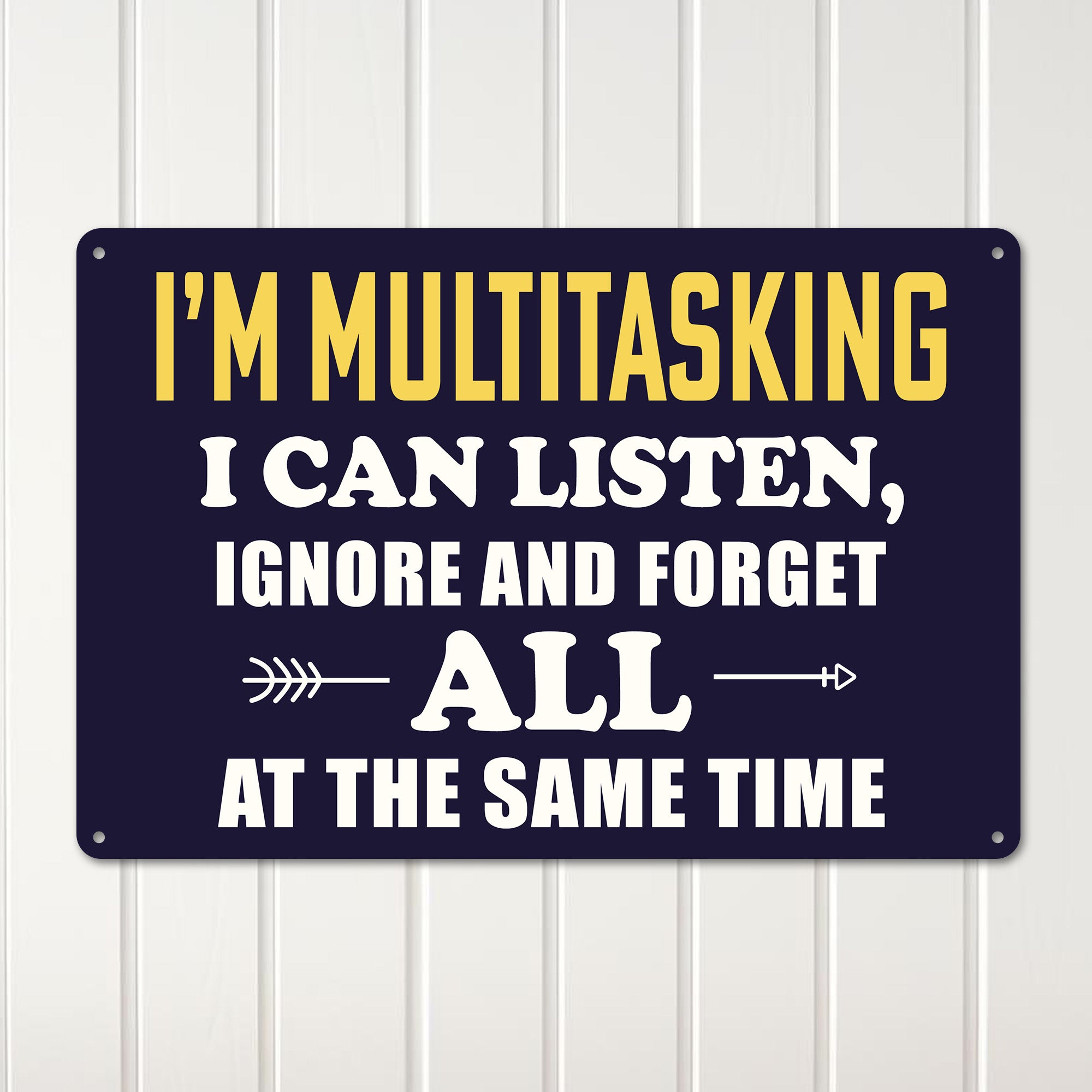 Personalized "I'm Multitasking" Metal Sign - Humorous Rustic Decor for Home or Office Gift - Image 3