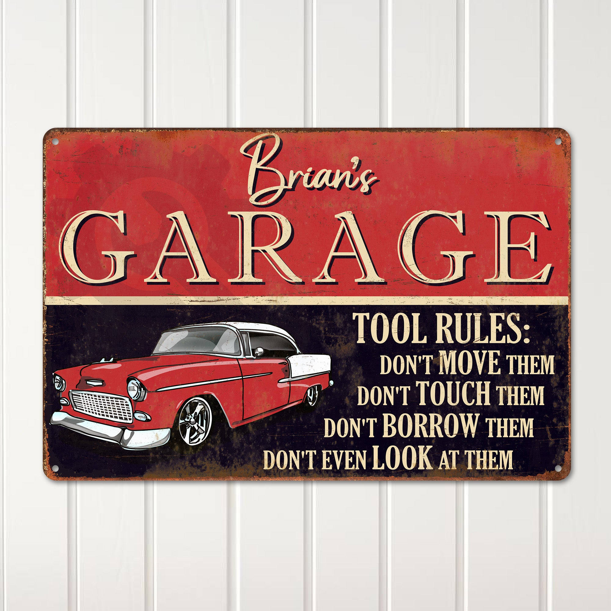 Personalized Vintage Metal Garage Sign - Customized Old Car Shop Decor - Perfect Gift for Car Enthusiasts & DIY Lovers - Image 2