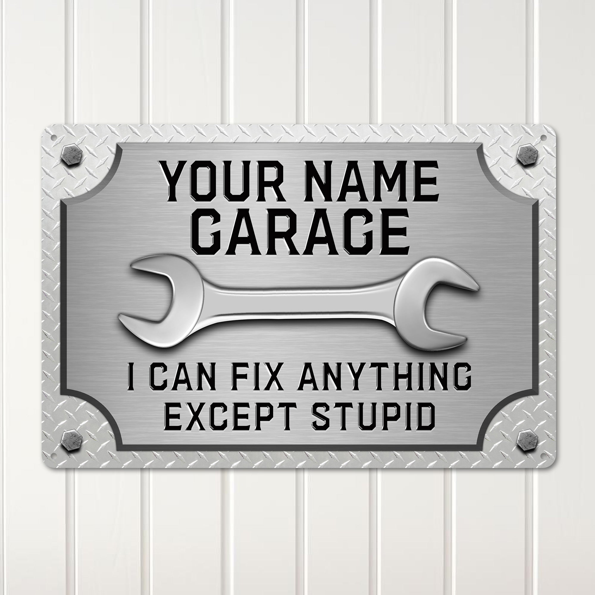 Personalized Grandpa's Garage Metal Sign - Humorous Handmade Gift for Dad or Grandpa's Workshop - Image 3
