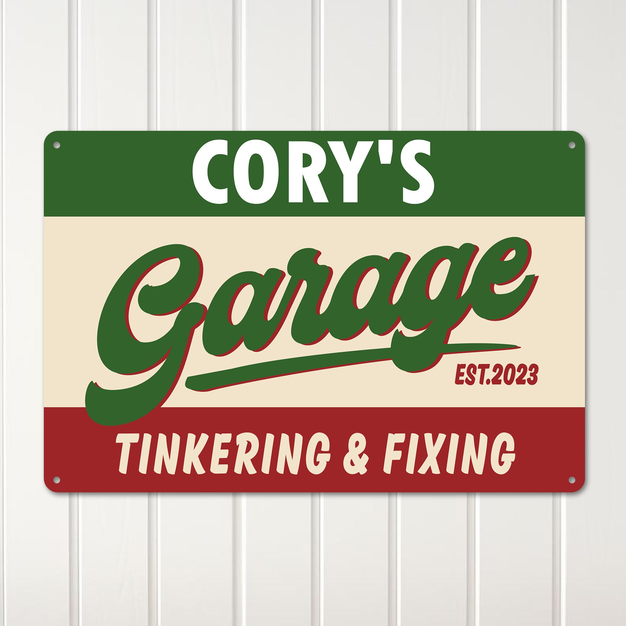 Personalized Metal Garage Sign - Rustic Custom Name Plate for Tinkering & Fixing Lovers, Perfect Gift for DIY Enthusiasts - Image 3