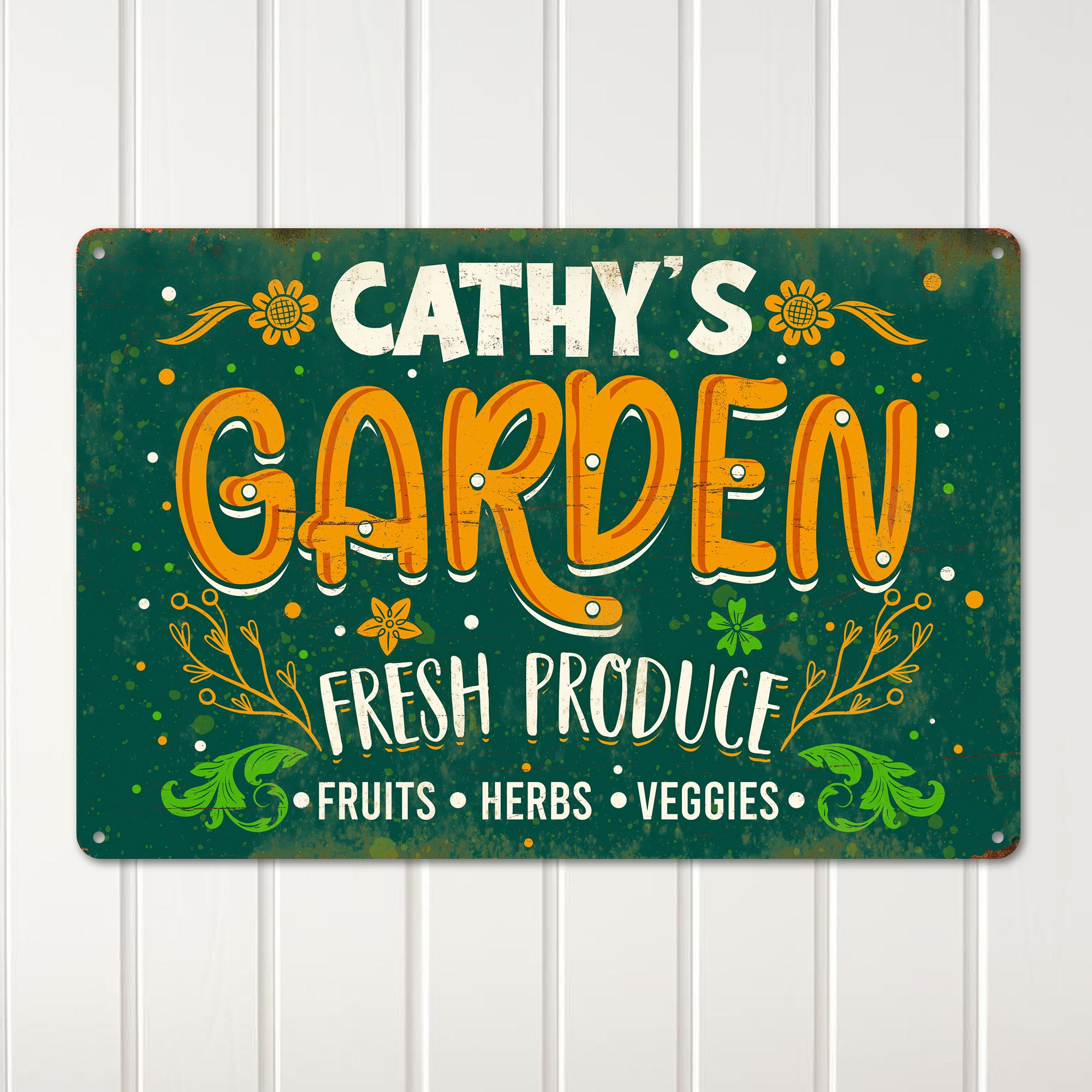 Personalized Metal Garden Sign - Custom Fresh Produce Plaque for Home Decor, Perfect Gift for Gardeners and Nature Lovers - Image 2