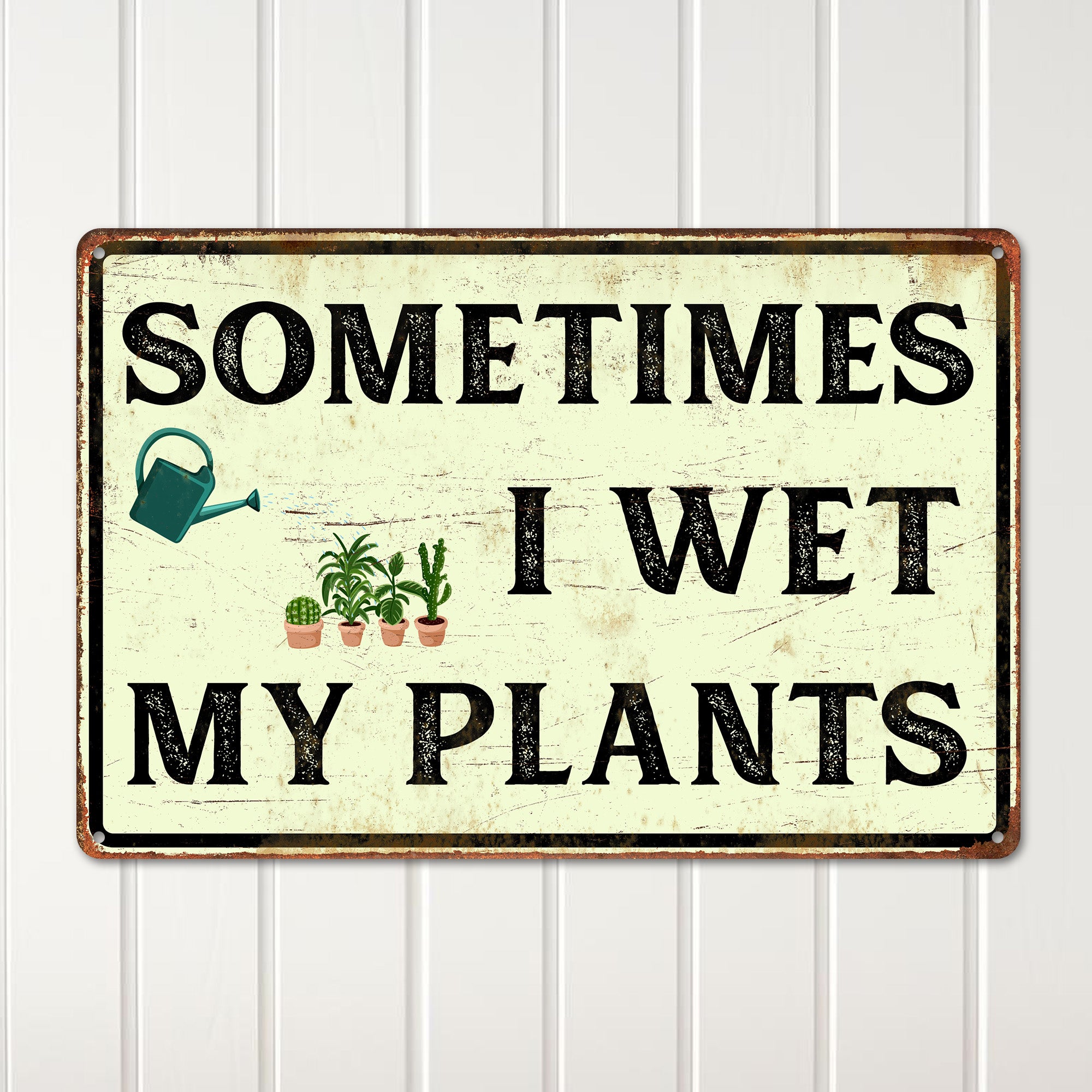 Personalized Metal Plant Sign with Watering Can Design – Perfect Garden Gift for Plant Lovers and Home Decor Enthusiasts - Image 2