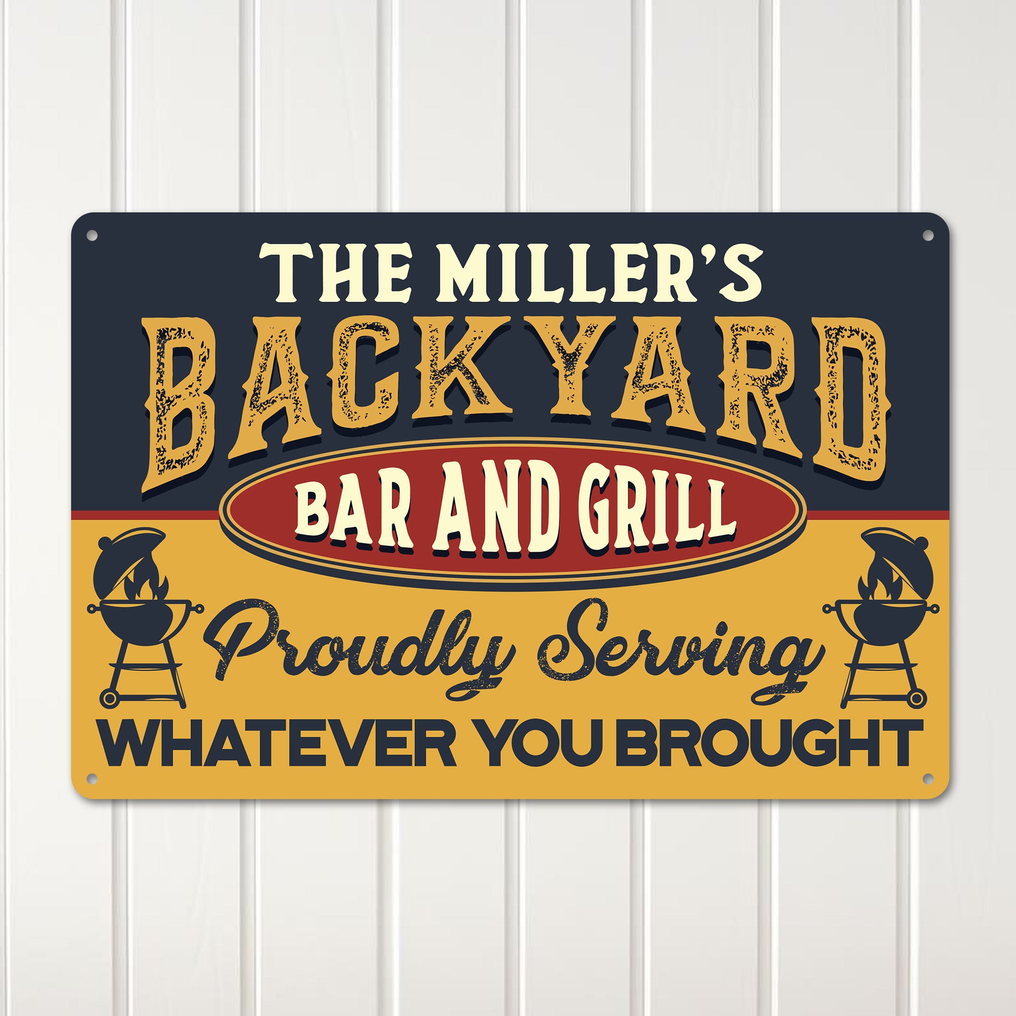 Personalized Rustic Metal Sign - Customized Backyard Bar and Grill Plaque for Home Décor and Unique Gift - Image 3