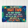 Personalized Tropical Hot Tub Metal Sign - Add a Splash of Fun and Color to Your Oasis With Custom Family Name - Image 3