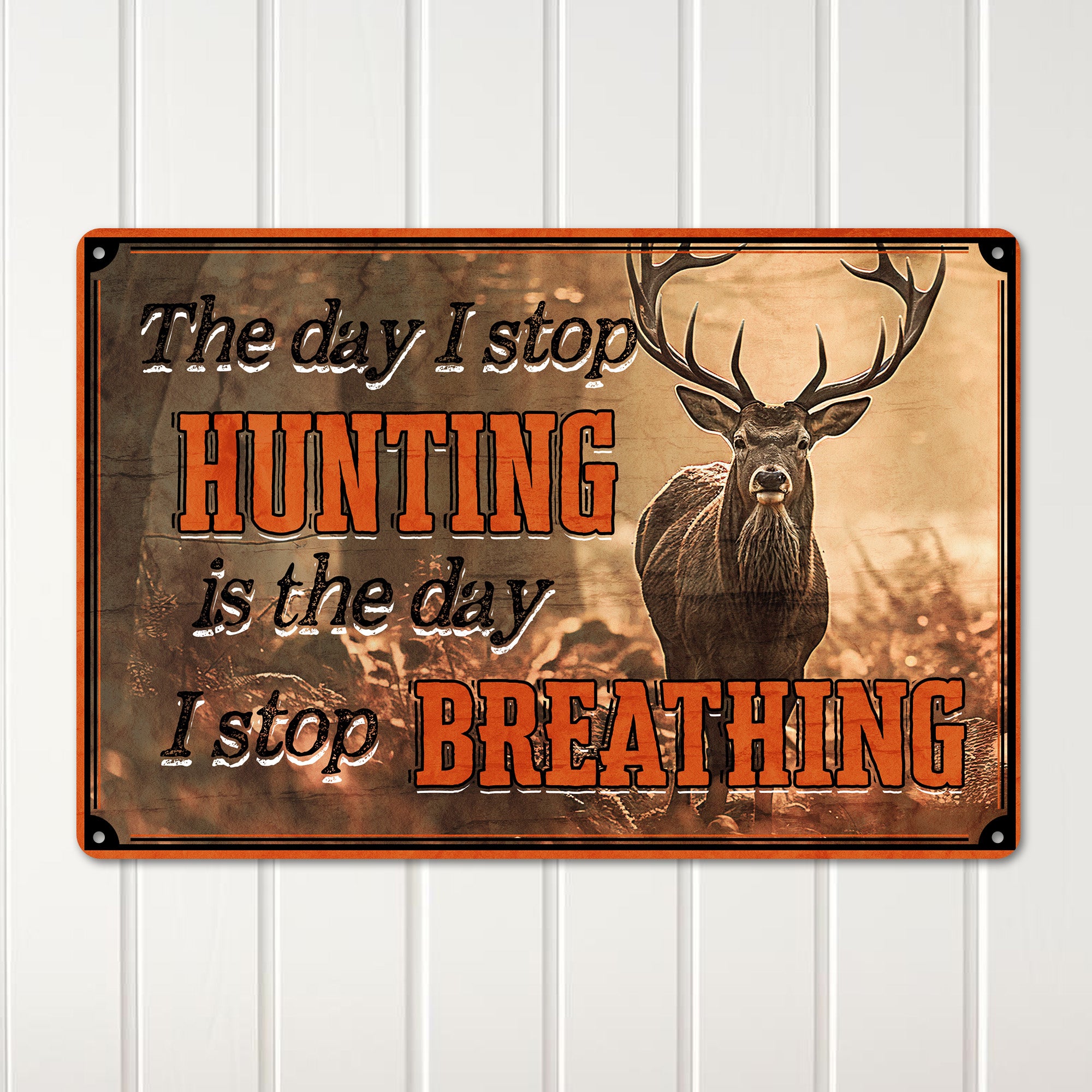 Personalized Rustic Metal Hunting Sign - Perfect for Passionate Hunters and Outdoor Enthusiasts - Image 3