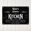 Personalized Gourmet Kitchen Metal Sign – Custom Name & Year, Humorous Wall Décor for Home Chefs - Image 2