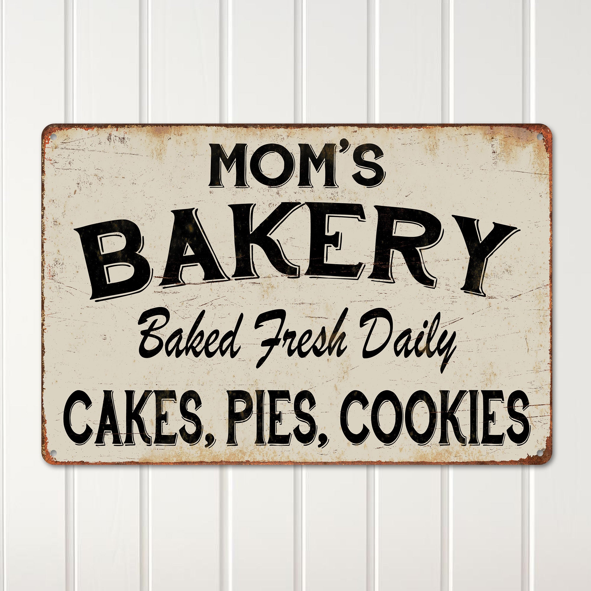 Personalized Rustic Metal Bakery Sign - Handmade Vintage Decor, Perfect for Home Bakers & Unique Gifts - Image 2