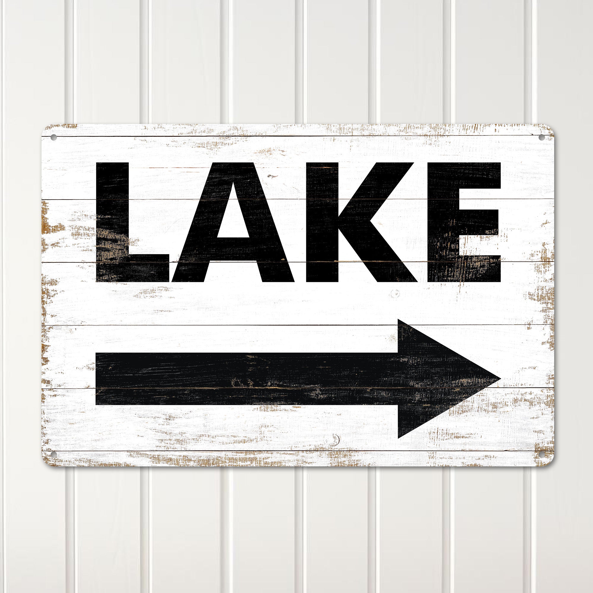 Personalized Vintage-Style Metal Lake Sign – Rustic Home Décor for Lake Lovers – Customizable Gift for Any Occasion - Image 2