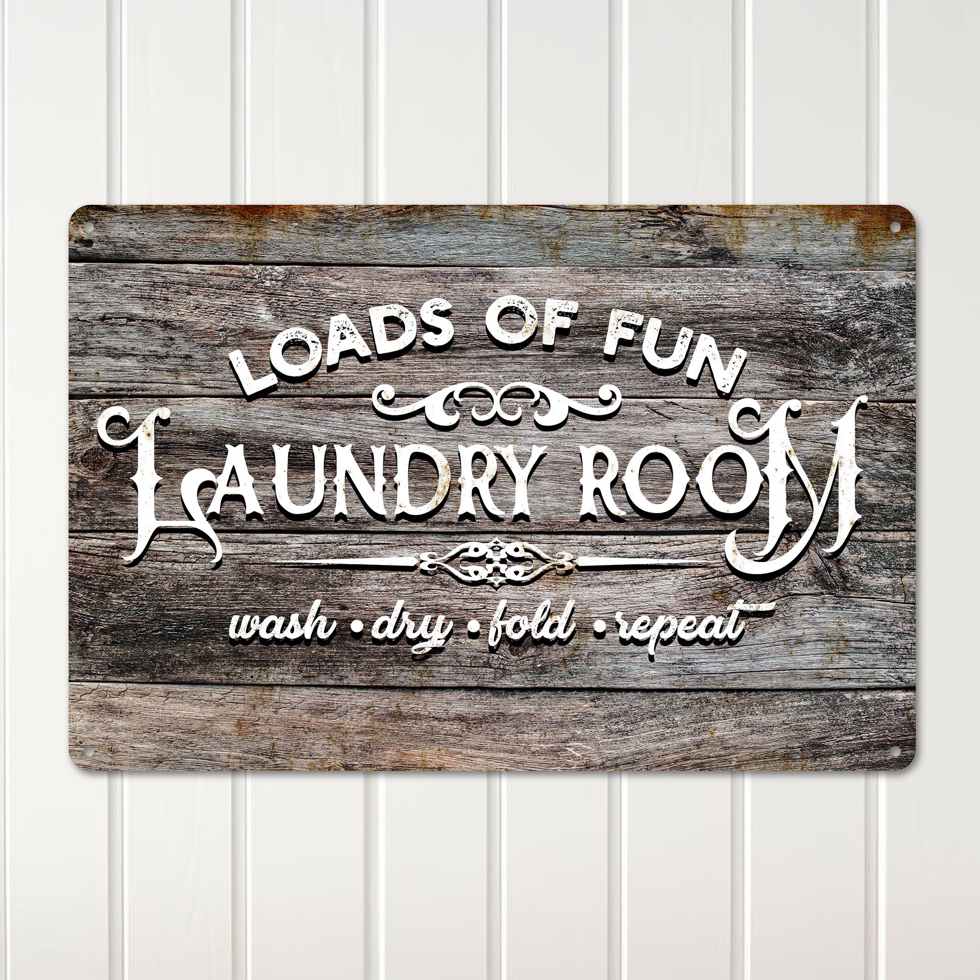 Personalized Rustic Metal Laundry Room Sign - Loads of Fun - Handmade Decor for Home, Perfect for Housewarming, Laundry Enthusiasts - Image 2