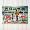 Personalized "To My Daughter" Metal Sign - Heartfelt Gift with Artistic Design for Dads to Celebrate Their Little Princess - Image 3