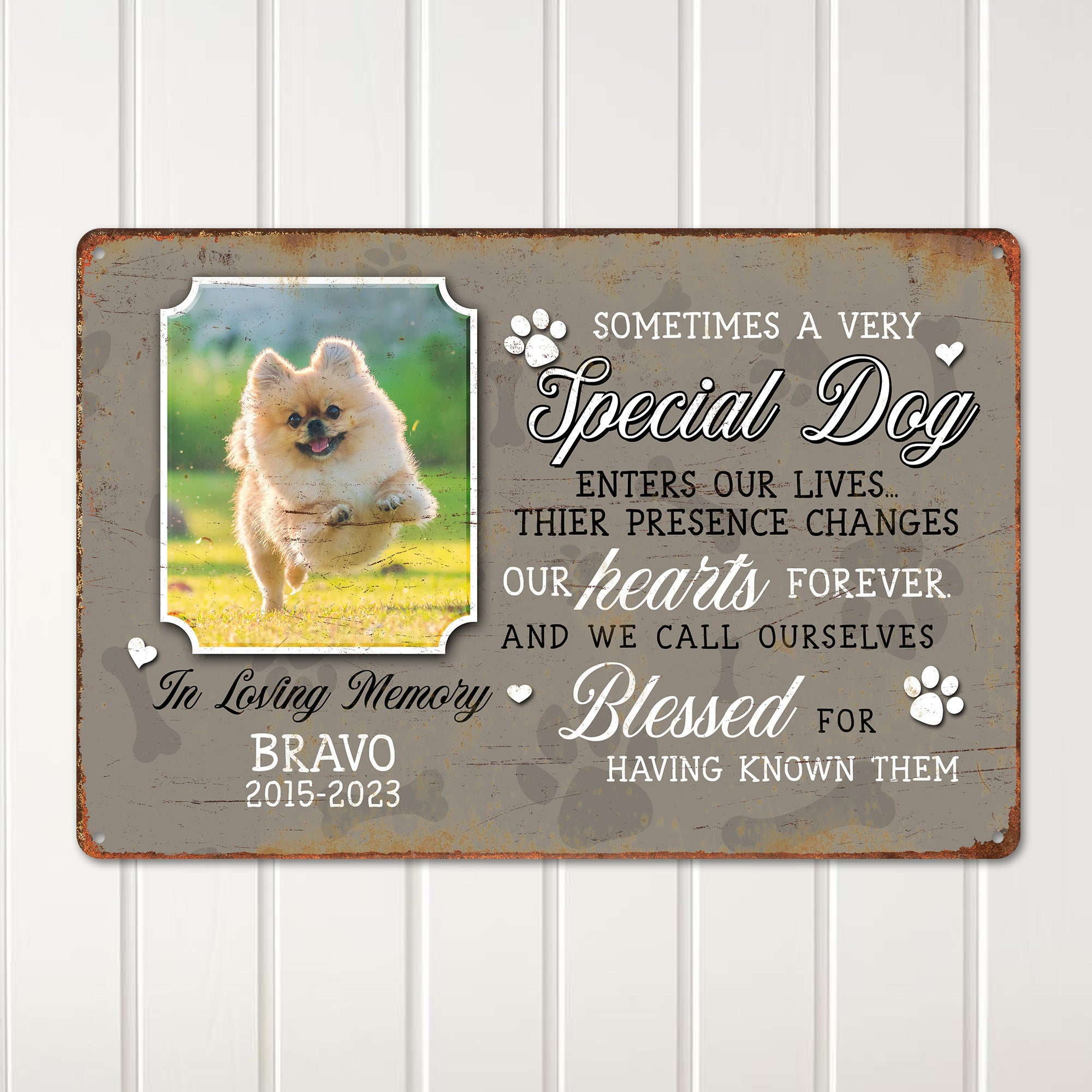 Personalized Pet Memorial Metal Sign - Custom Dog Tribute Plaque with Photo, Perfect Bereavement Gift for Pet Lovers - Image 2