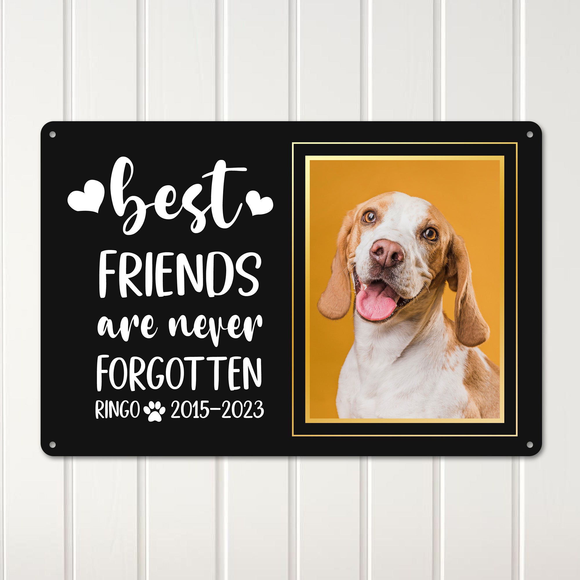 Personalized Memorial Metal Sign - "Best Friends Are Never Forgotten" - Custom Pet Tribute Plaque - Durable Indoor/Outdoor Decor - Image 3
