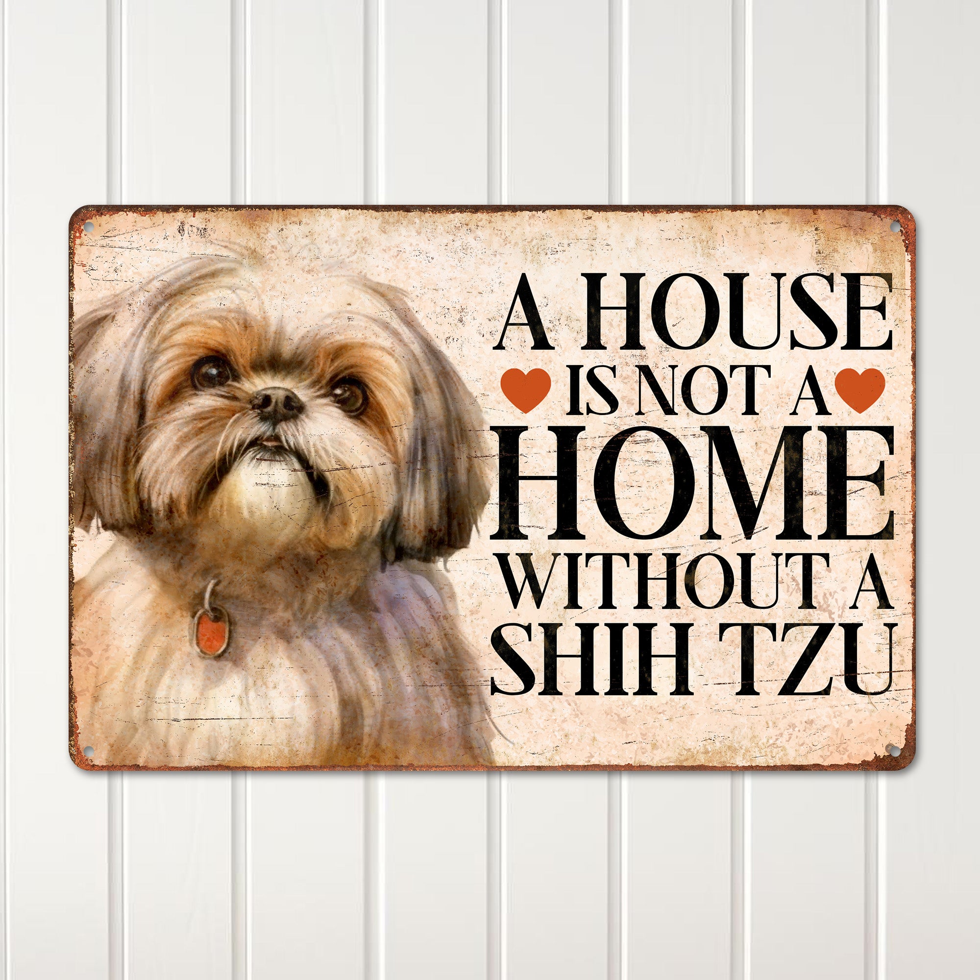 Customizable Rustic Shih Tzu Metal Sign – The Perfect Gift for Dog Lovers to Personalize Their Home Decor - Image 2