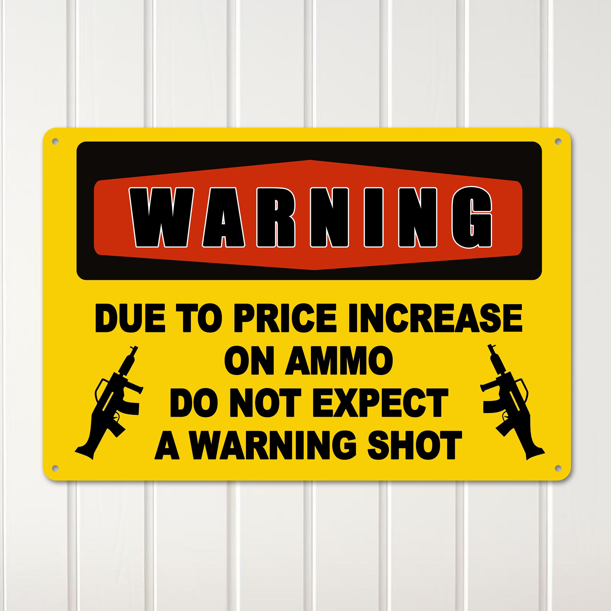 Rustic Ammo Price Increase Metal Sign – Personalized Warning Sign for Home & Outdoor Decor, Perfect Gift for Gun Enthusiasts - Image 3