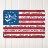 Personalized Rustic 2nd Amendment Metal Sign - Premium Quality, Customizable American Flag Design for Unique Gift Giving - Image 2