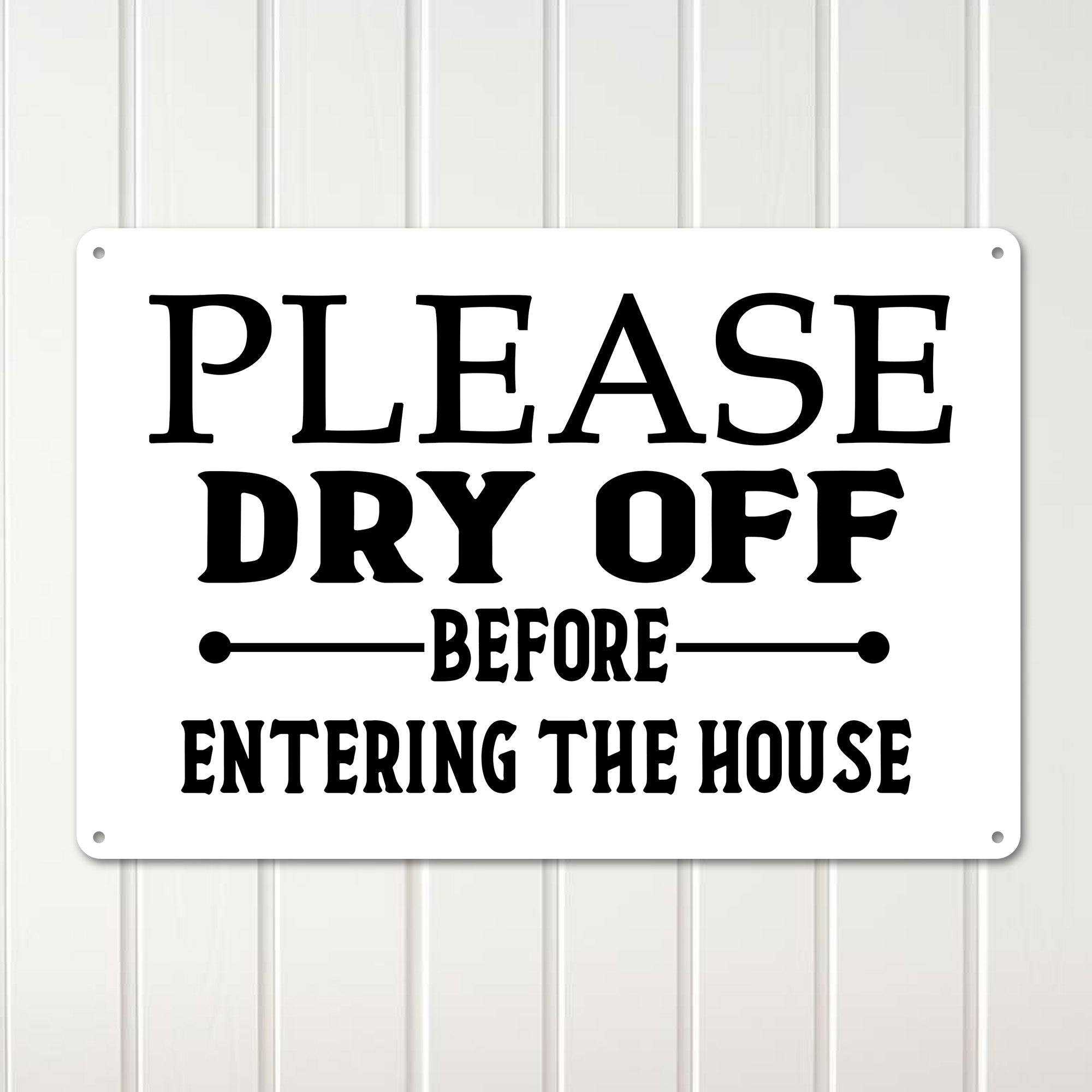 Personalized Metal Door Sign - "Please Dry Off" - Custom Outdoor Entrance Plaque for Homeowners & Gift Giving - Image 2