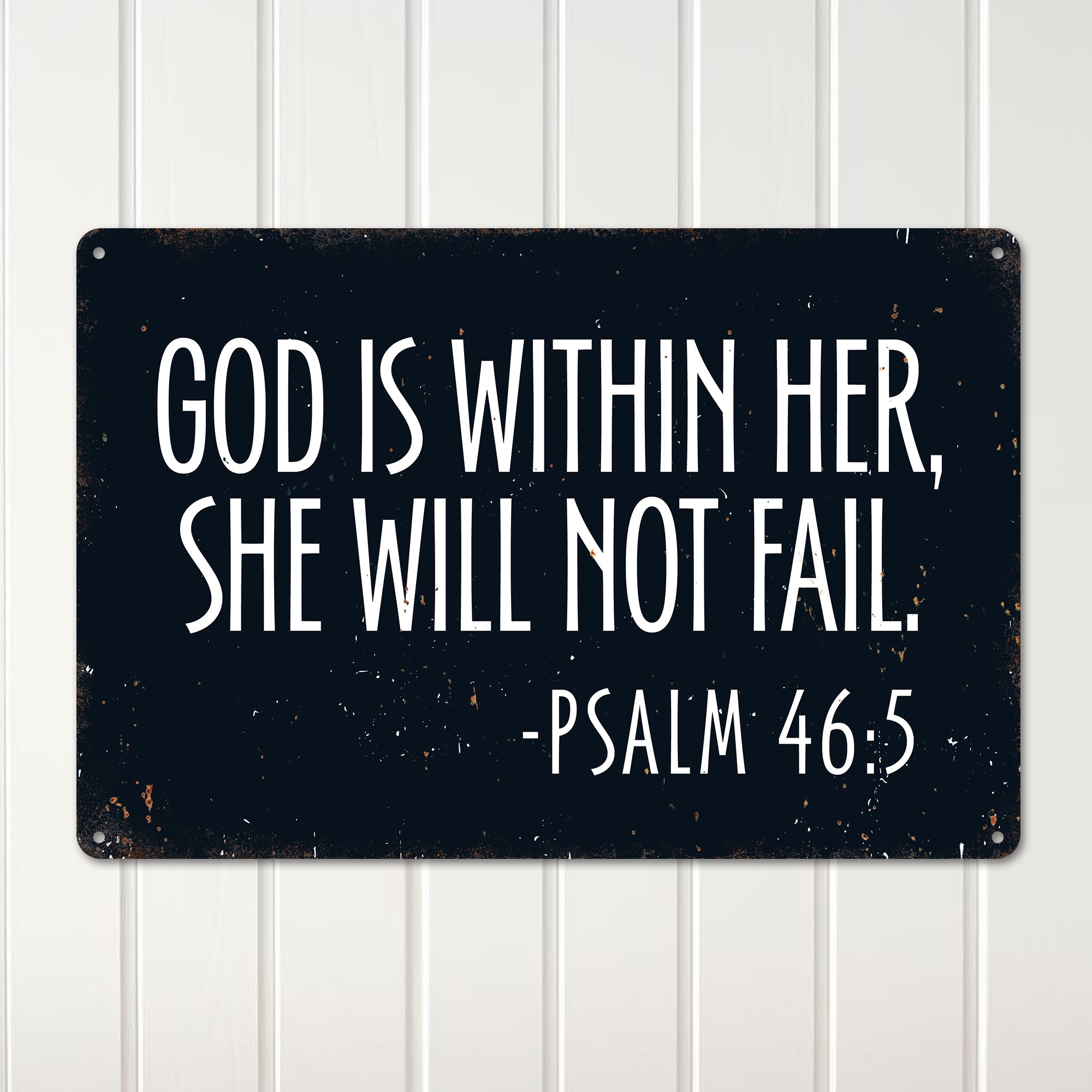 Personalized Inspirational Psalm 46:5 Metal Sign - Elegant Gift for Her, Sister, or Daughter - Custom Handmade Home Decor - Image 2