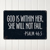 Personalized Inspirational Psalm 46:5 Metal Sign - Elegant Gift for Her, Sister, or Daughter - Custom Handmade Home Decor - Image 2