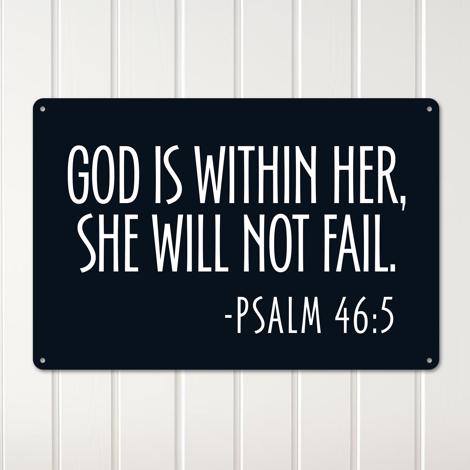 Personalized Inspirational Psalm 46:5 Metal Sign - Elegant Gift for Her, Sister, or Daughter - Custom Handmade Home Decor - Image 3
