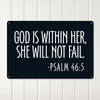Personalized Inspirational Psalm 46:5 Metal Sign - Elegant Gift for Her, Sister, or Daughter - Custom Handmade Home Decor - Image 3