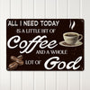 Personalized Coffee and Faith Metal Sign – Custom Kitchen Decor for Coffee Lovers – Unique Inspirational Gift for Home or Office - Image 2