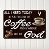 Personalized Coffee and Faith Metal Sign – Custom Kitchen Decor for Coffee Lovers – Unique Inspirational Gift for Home or Office - Image 3