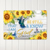 Customizable Metal Sign with Sunflowers & Hummingbirds - "Be Still and Know" Inspirational Wall Art for Home Decor and Gift-Giving - Image 3