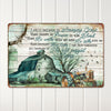 Personalized Farmhouse Metal Sign - Inspirational Christian Decor with Antique Tractor and Barn Scene - Image 2