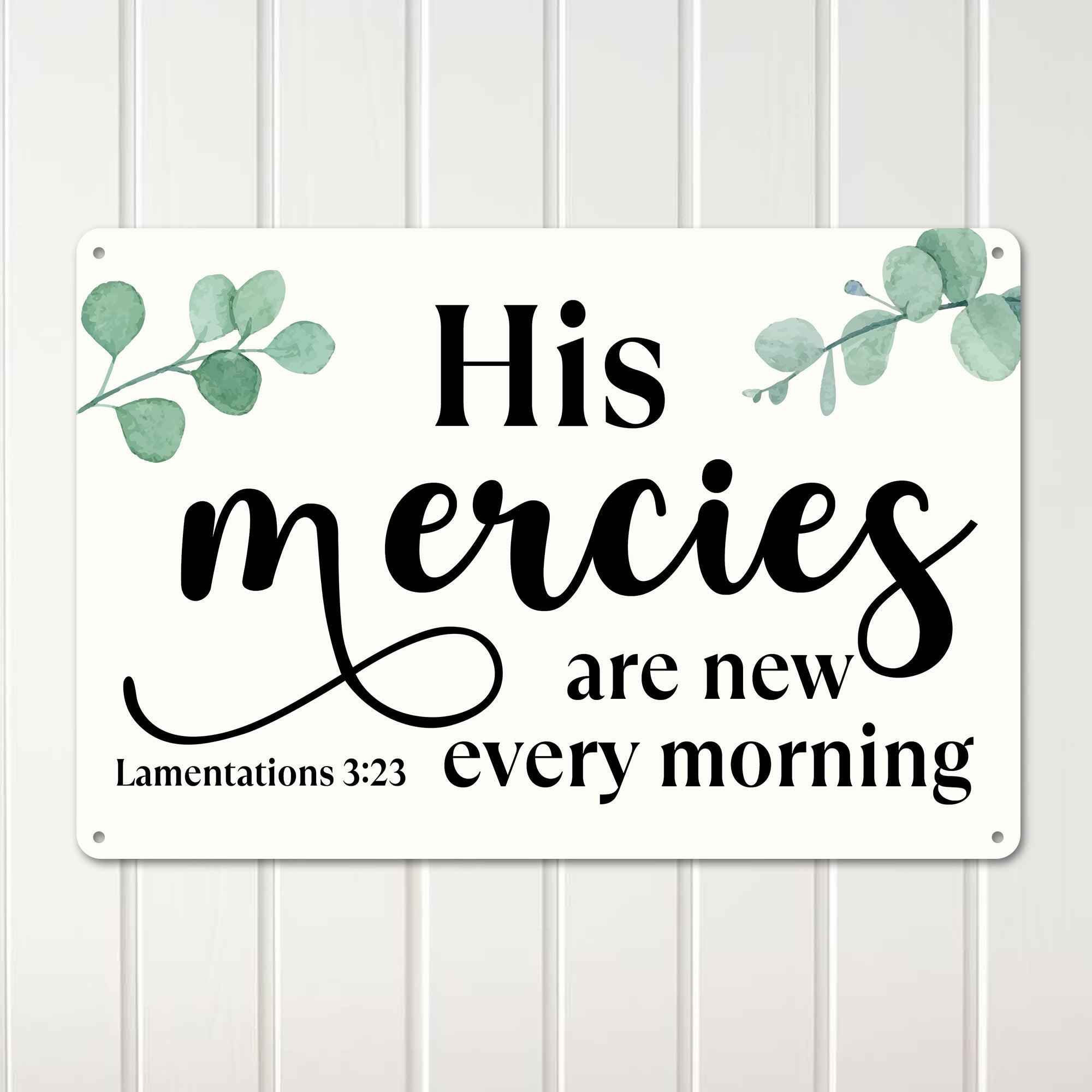 Personalized Rustic Lamentations 3:23 Metal Sign - Customizable Wall Decor for Inspirational Gifting - Image 3