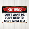 Customizable Retired Vintage Metal Sign - Perfect Personalized Gift for Retirement Celebrations - Image 2