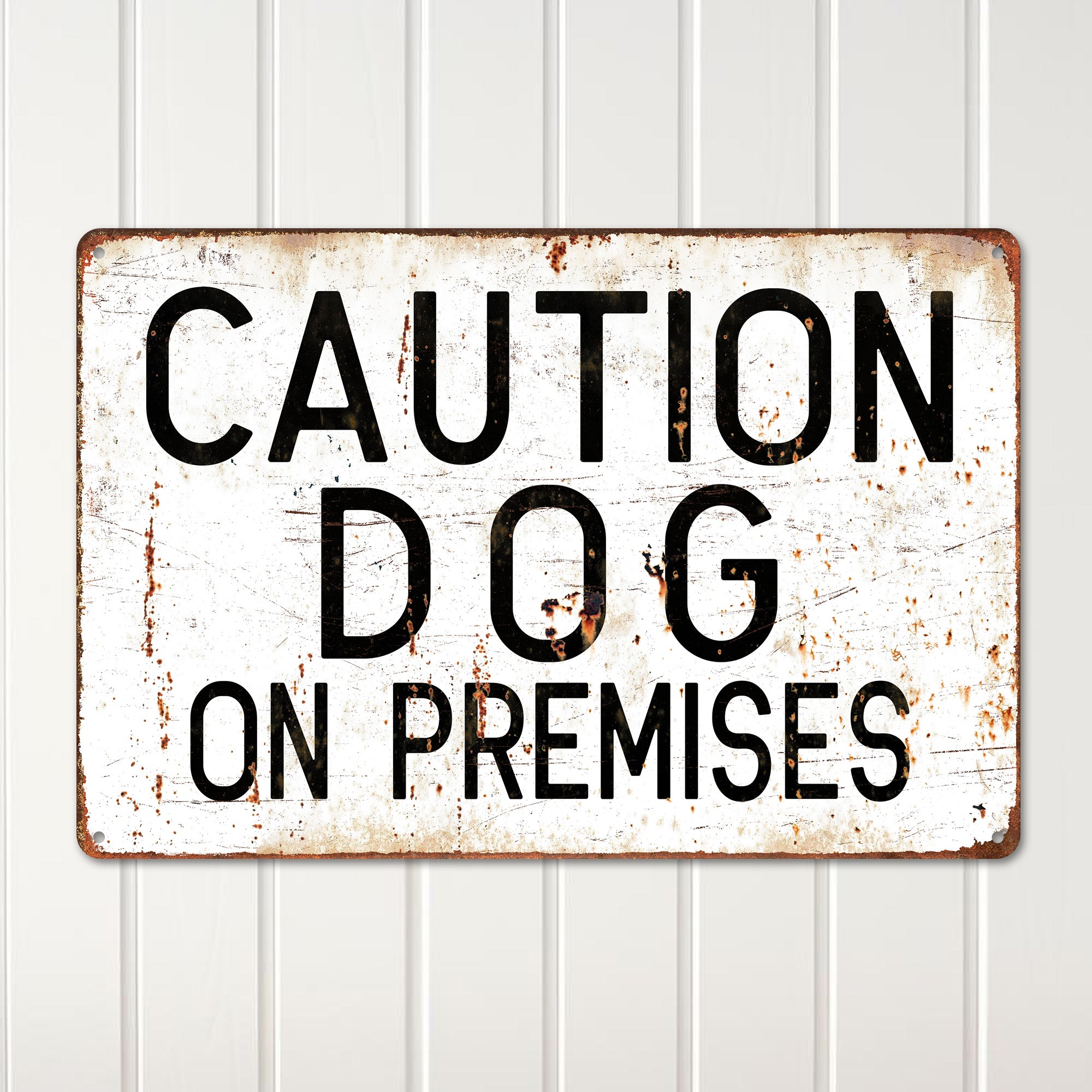 Personalized Rustic Metal Sign - "Caution Dog on Premises" - Customizable Gift for Pet Lovers and Homeowners - Image 2
