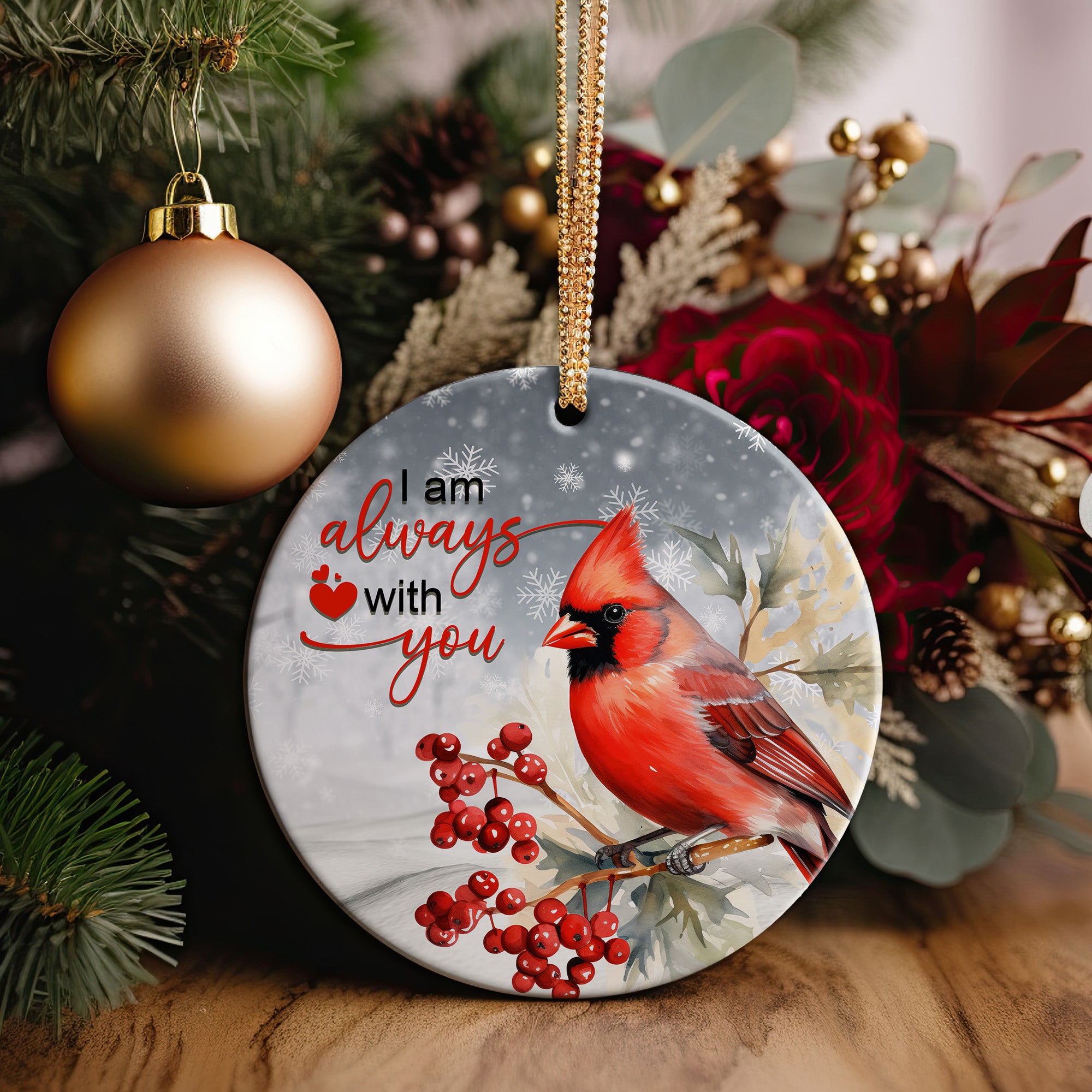 Personalized Cardinal Ceramic Ornament - Handcrafted Memorial Keepsake with Heartfelt Message for Loved Ones - Image 2