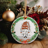 Personalized Holiday Gnome Ceramic Ornament - Customizable Christmas Keepsake for Festive Cheer - Image 2