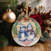 Personalizable Snowman Best Friends Forever Ceramic Ornament – Handmade Holiday Gift Keepsake - Image 2