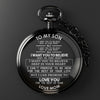 Personalized Engraved Pocket Watch for Son - Timeless Gift from Mom with Heartfelt Message - Image 2