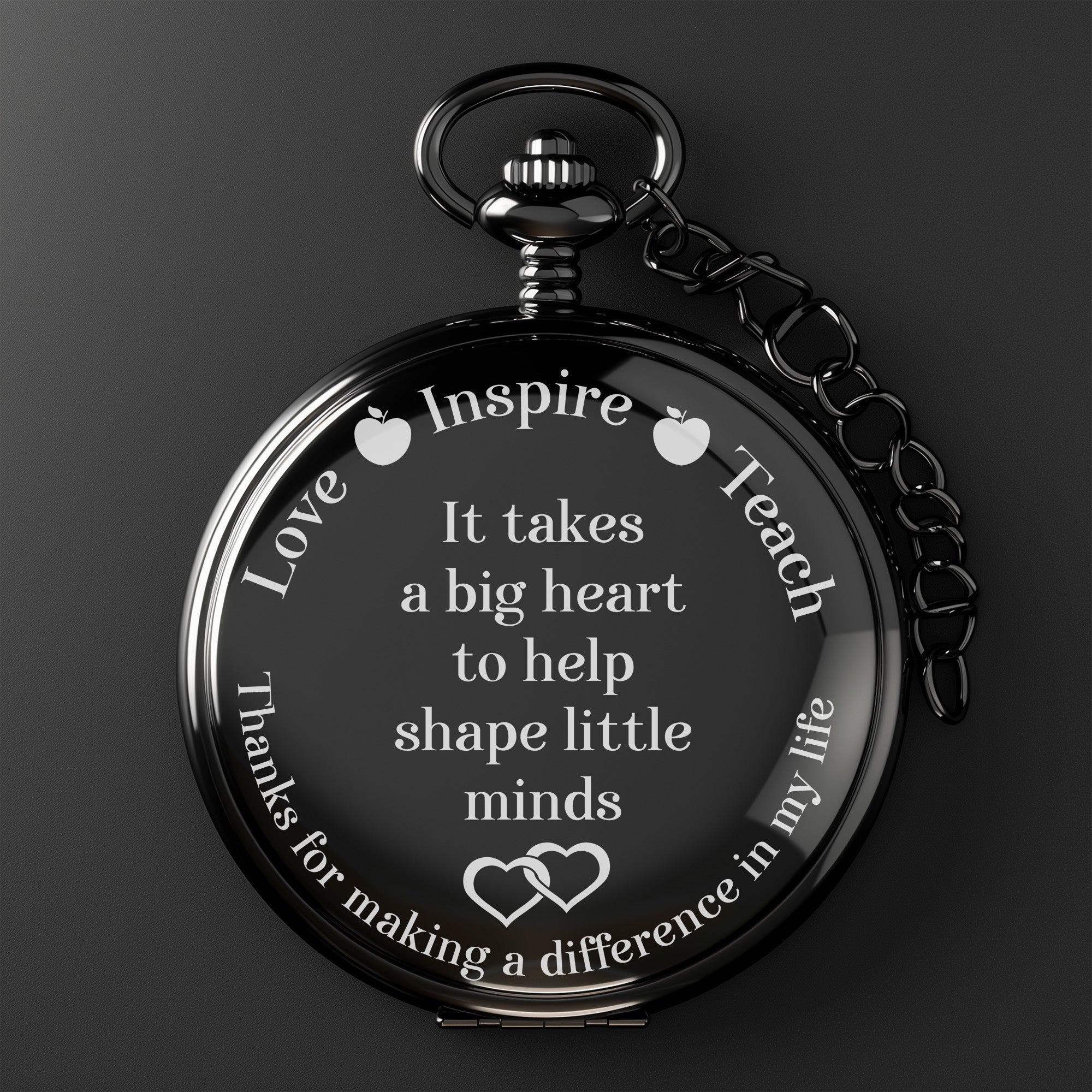 Personalized Teacher's Pocket Watch - Custom Engraved Inspirational Gift for Educators - Image 2