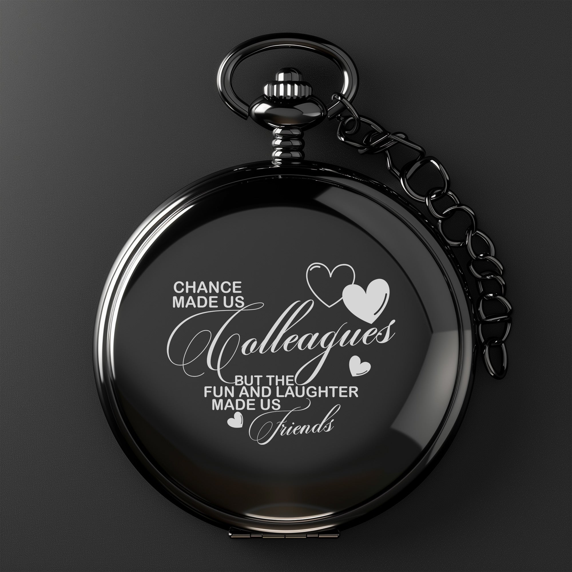 Personalized Pocket Watch with Heartfelt Inscription for Colleagues – Perfect Handmade Gift for Friends and Office Team - Image 2