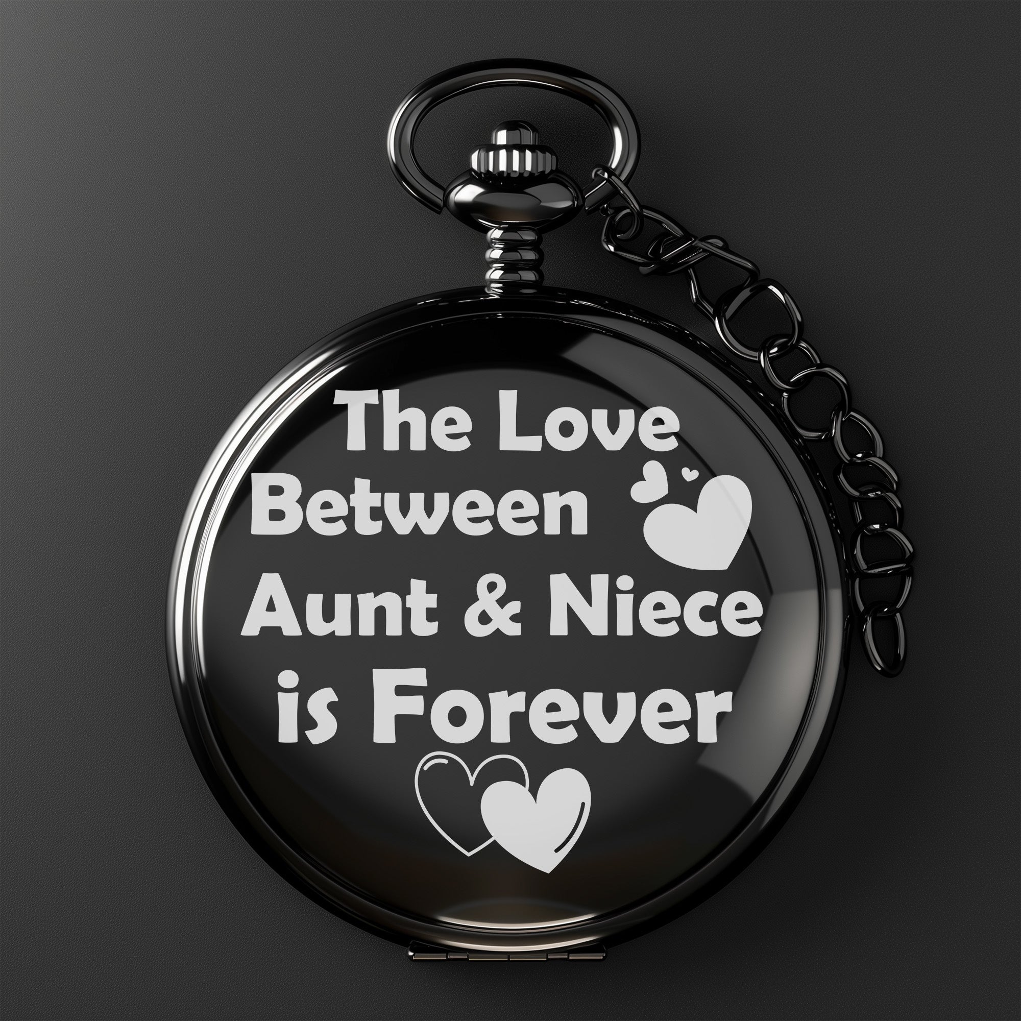 Personalized Aunt-Niece Pocket Watch - Timeless Handmade Gift with Elegant Design and Heartfelt Message - Image 2