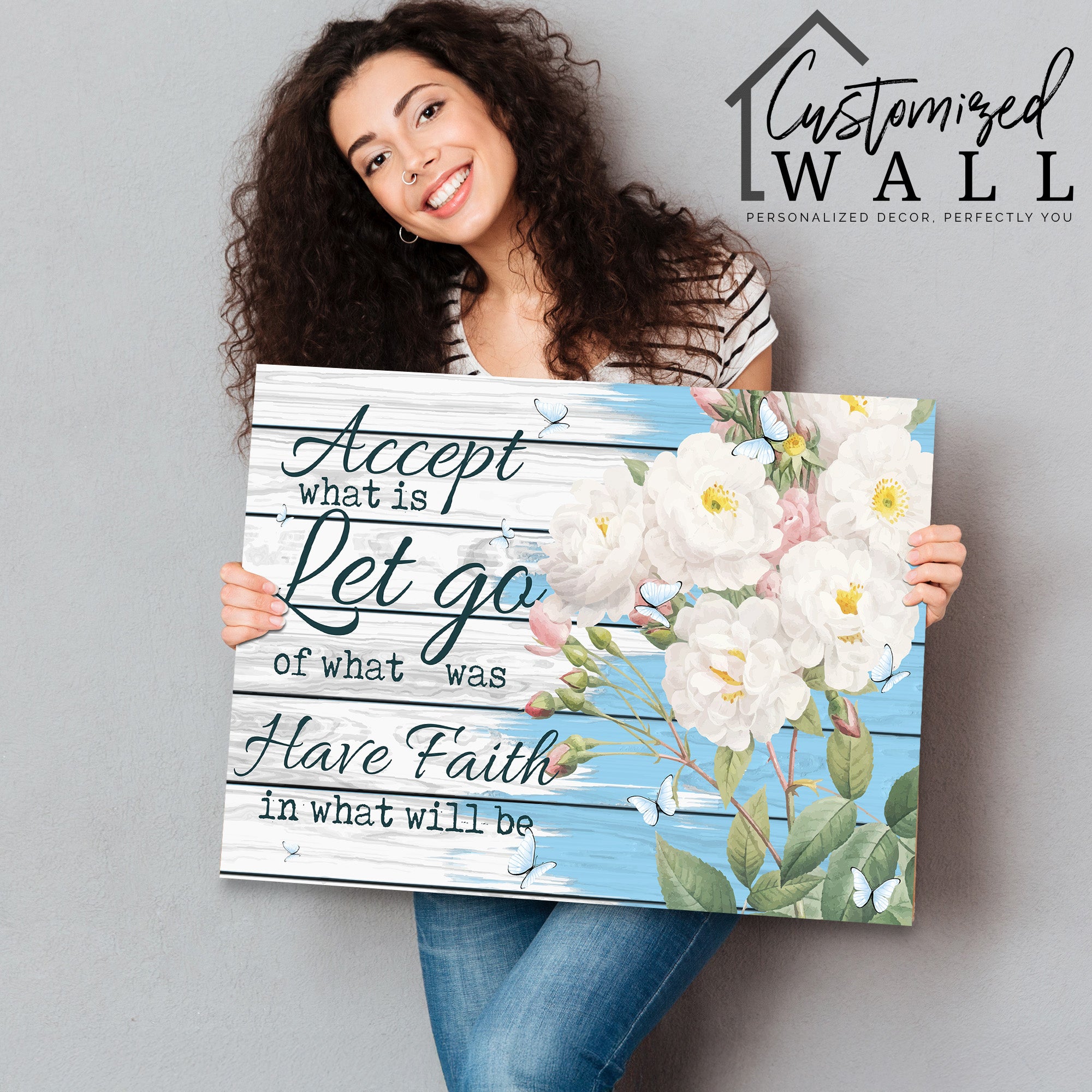 Personalized Floral Wrapped Canvas Art - Inspirational Quote on Quality Canvas for Home Decor and Thoughtful Gifts - Image 2