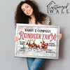 Personalized Rustic Christmas Reindeer Farm Wrapped Canvas - Cozy Holiday Decor with Sleigh Rides & Warm Cookies - Image 2