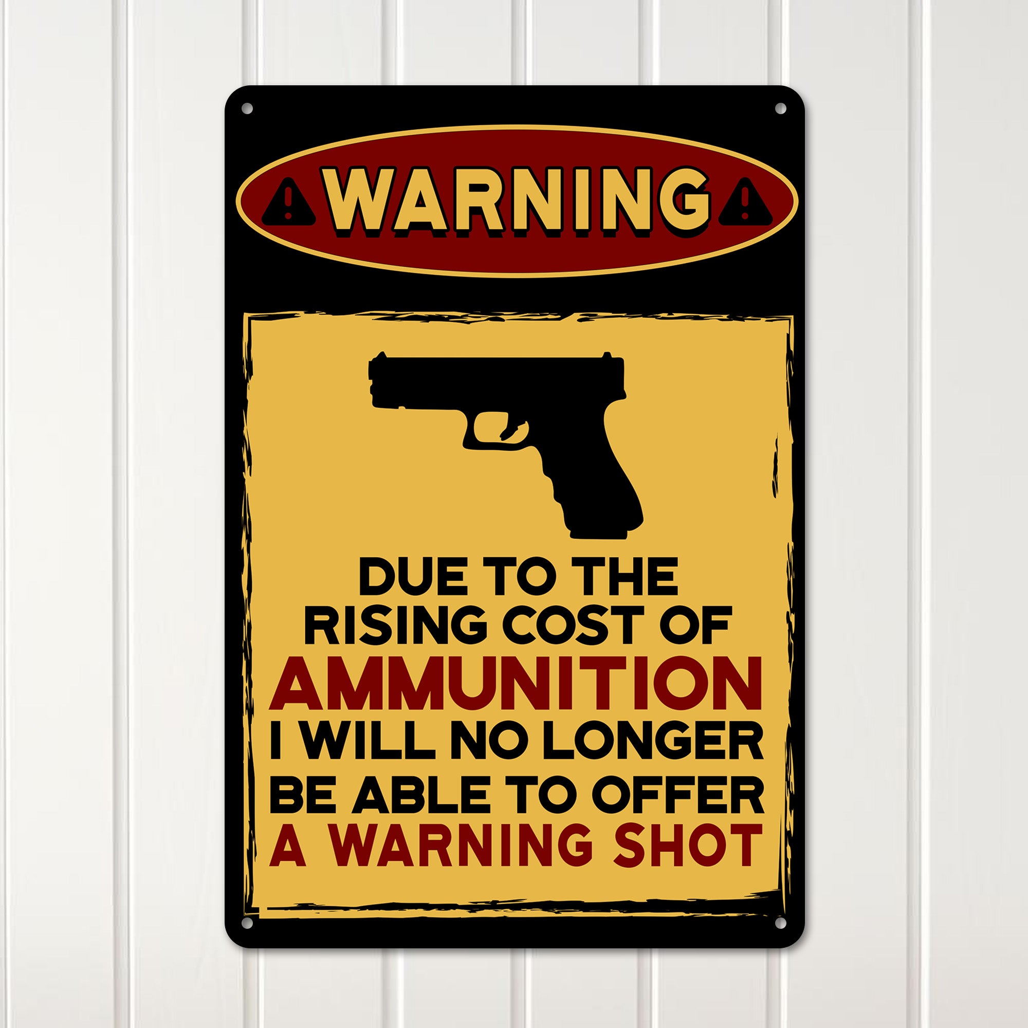 Personalized Metal Warning Sign - Customizable Humor Sign for Home, Office, or Garage Decor - Image 1
